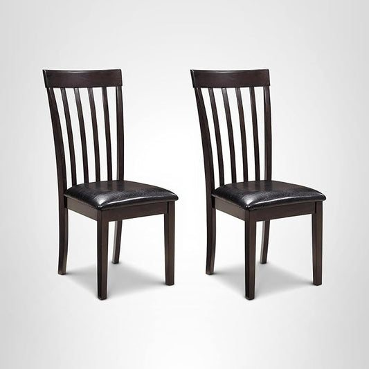 Signature Design by Ashley Hammis Rake Back Dining Room Chair, Set of 2, Dark Brown